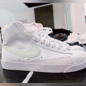 nike blazers, brand new never worn, size women’s 9, green stripe